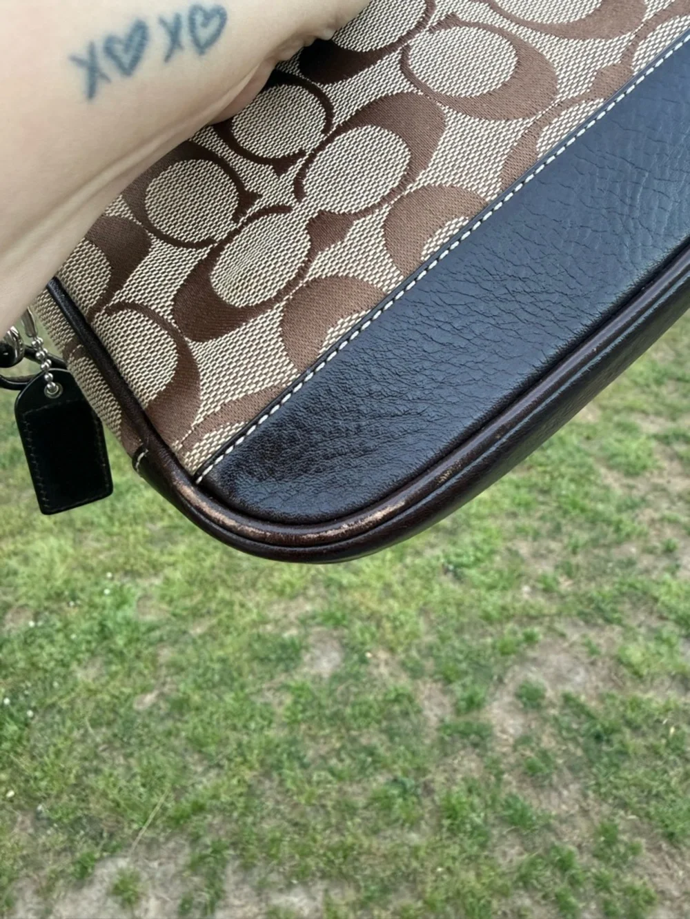 Coach Brown Signature Hampton Demi Bag - Picture 6 of 8